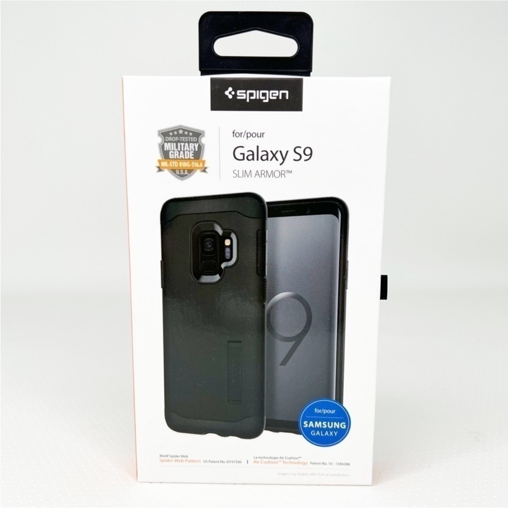 Spigen Samsung Galaxy S9 Slim Armor Black Case New in Box NWT